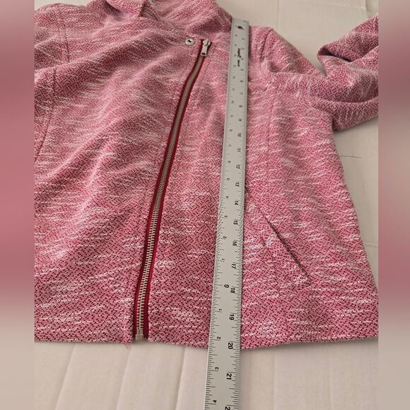 Eloquii Soft Knit Moto Jacket Size 14/16 In Red - Picture 6 of 10